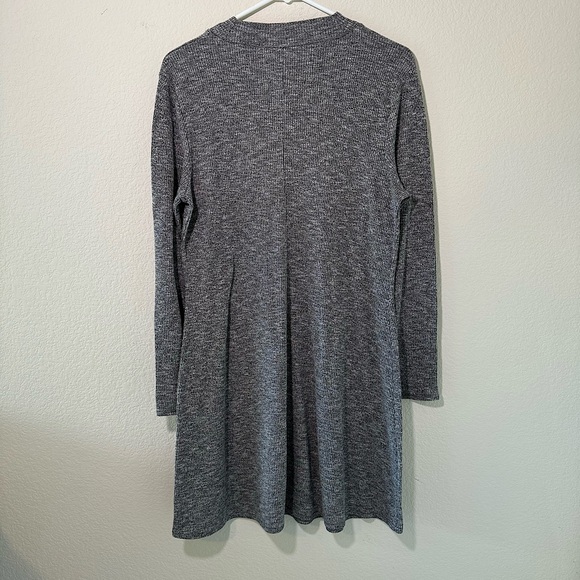 Madewell Cityblock Mockneck Ribbed Long Sleeve Grey Dress - Picture 7 of 9